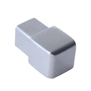 Dalsys Endstück Quadratprofil 10mm Alu Eloxiert Chrom Glänzend