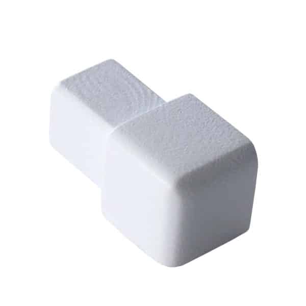 Dalsys Endstück Quadratprofil 10mm Alu Eloxiert Weiß Eckstücke