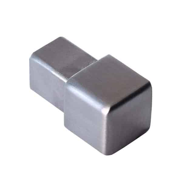 Dalsys Endstück Quadratprofil 10mm Edelstahl Gebürstet Eckstücke
