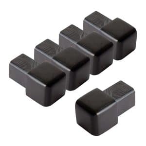 Dalsys Endstück Quadratprofil 5x 10mm Alu Eloxiert Schwarz Eckstücke