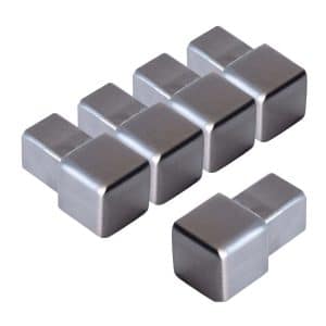 Dalsys Endstück Quadratprofil 5x 10mm Edelstahl Gebürstet Eckstücke