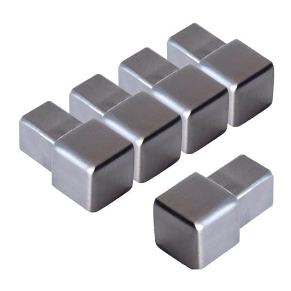 Dalsys Endstück Quadratprofil 5x 10mm Edelstahl Gebürstet Eckstücke