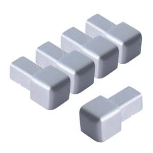 Dalsys Endstück Quadratprofil 5x 8mm Alu Eloxiert Silber Matt