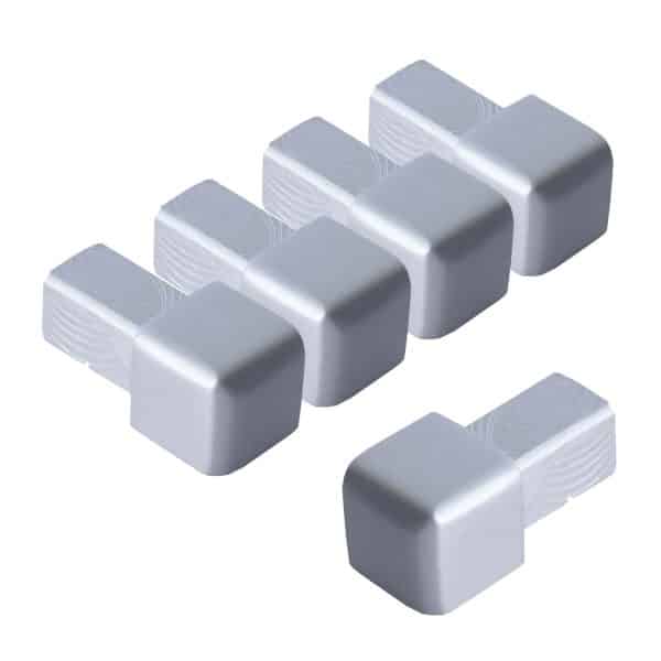Dalsys Endstück Quadratprofil 5x 8mm Alu Eloxiert Silber Matt