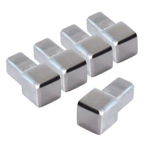 Dalsys Endstück Quadratprofil 5x 8mm Edelstahl Gebürstet Eckstücke