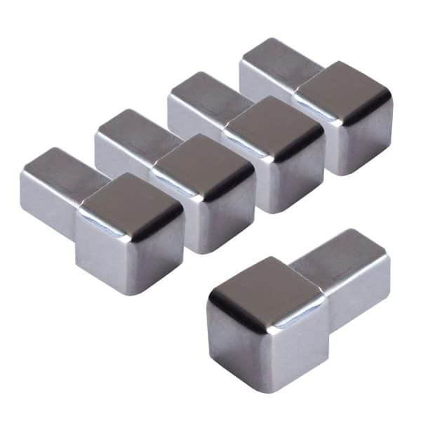 Dalsys Endstück Quadratprofil 5x 8mm Edelstahl Poliert Eckstücke