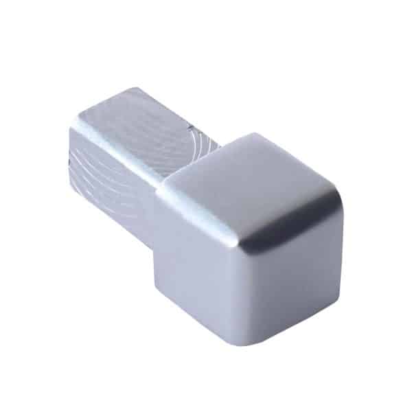 Dalsys Endstück Quadratprofil 8mm Alu Eloxiert Chrome Glänzend