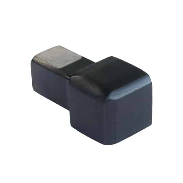 Dalsys Endstück Quadratprofil 8mm Edelstahl Schwarz Gebürstet