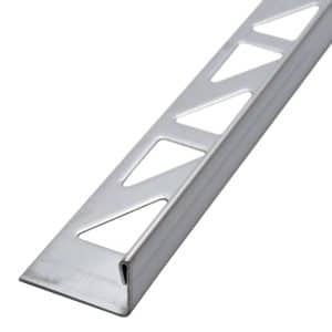 Dalsys Fliesenschiene L-Profil 2m x 10mm Edelstahl Gebürstet Winkelprofil