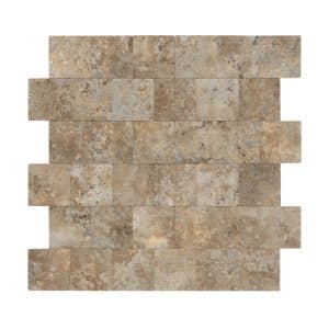 Dalsys Selbstklebende Fliesen 1m² 11 Stück PVC Steinoptik Beige