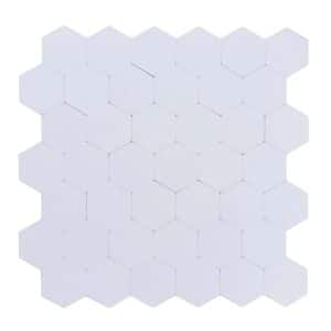 Dalsys Selbstklebende Fliesen 1m² 11 Stück PVC Wabenmuster Weiß