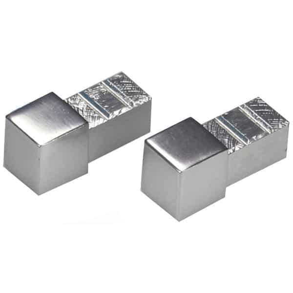 Ecke Quadrat-Abschlussprofil Alu eloxiert Silber glänzend 10 mm (2 Stk.)