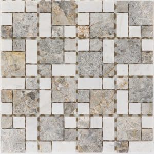 Marmormosaik Golden Vein Milky White 30