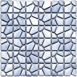 Mosaikmatte Ebru M-Size Glas Grau 29 cm x 29 cm
