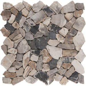 Mosaikmatte Polygonal Fossil Wood 30