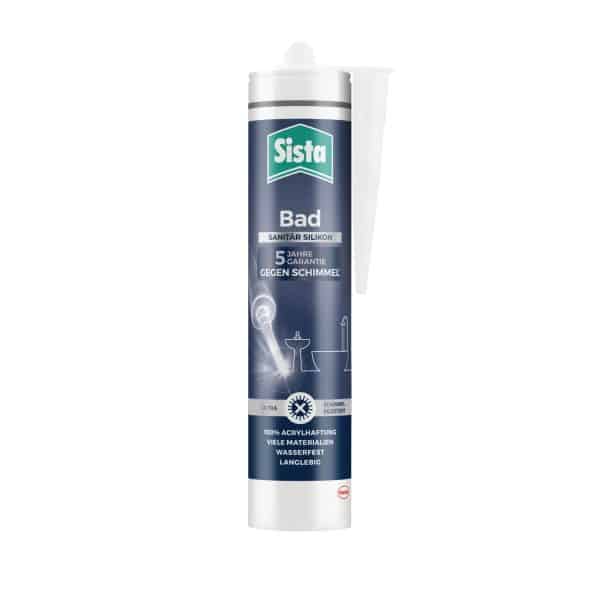 Sista Bad Sanitär Silikon 280 ml Kartusche Weiß