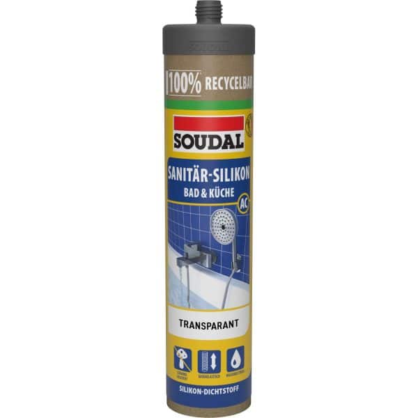 Soudal Sanitär-Silikon Bad & Küche ECO Transparent 270 ml