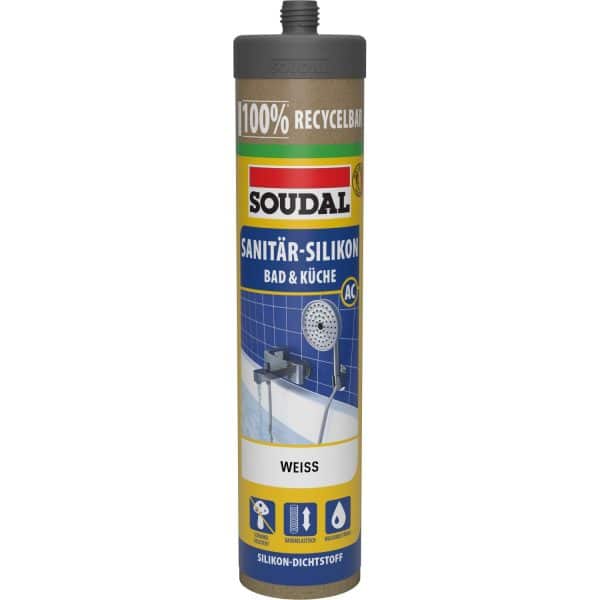 Soudal Sanitär-Silikon Bad & Küche ECO Weiß 270 ml