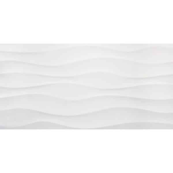 Wandfliese Alaska Steingut Glasiert Weiß Matt 30 cm x 60 cm x 0