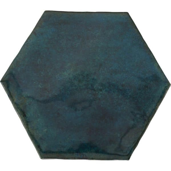 Wandfliese Antik Hexagon Steingut Navi Glasiert Glänzend 15 cm x 17