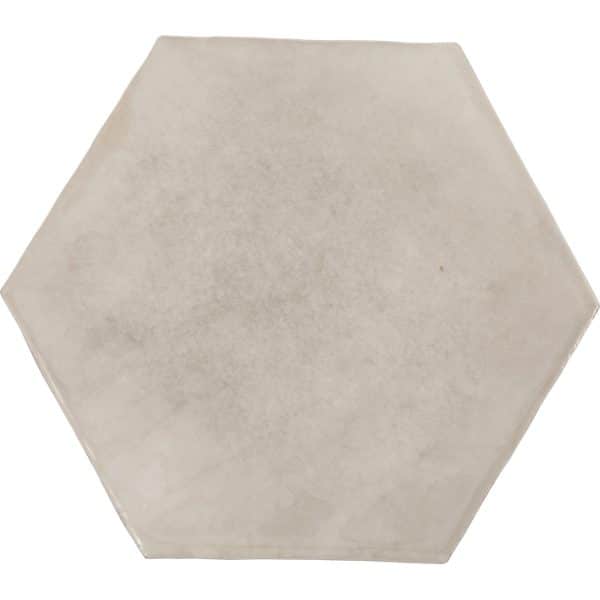 Wandfliese Antik Hexagon Steingut Weiß Glasiert Glänzend 15 cm x 17