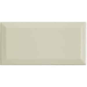 Wandfliese Facette Metro Creme glänzend glasiert 10 cm x 20 cm
