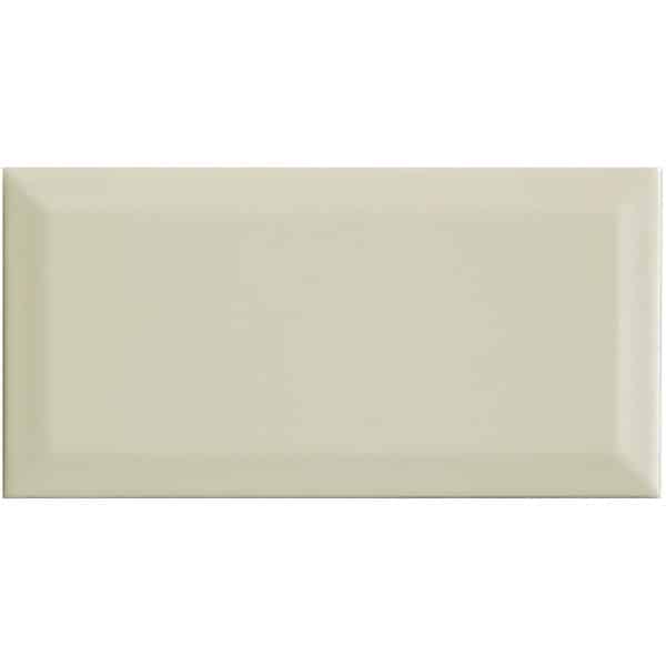 Wandfliese Facette Metro Creme glänzend glasiert 10 cm x 20 cm